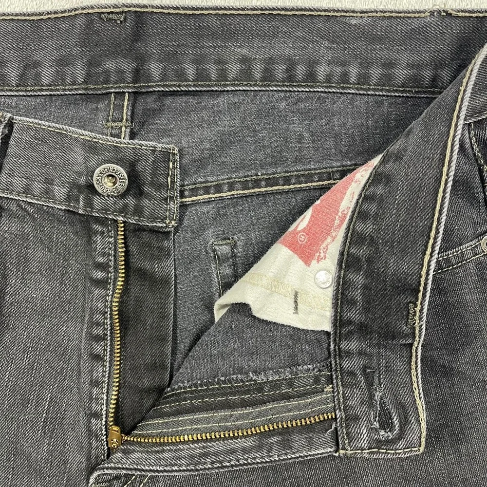 Levi's 511 Skinny Jeans Mens 34(32)x29(28.5) Black Faded Denim 100% Cotton